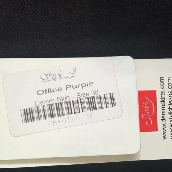 Purple Denim pencil Skirt 3XL size 38 - Picture 10 of 11